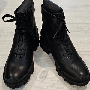 Rag & Bone Shiloh Hiker Boot Stretch Nappa Lug Sole Combat Boot in Black 8